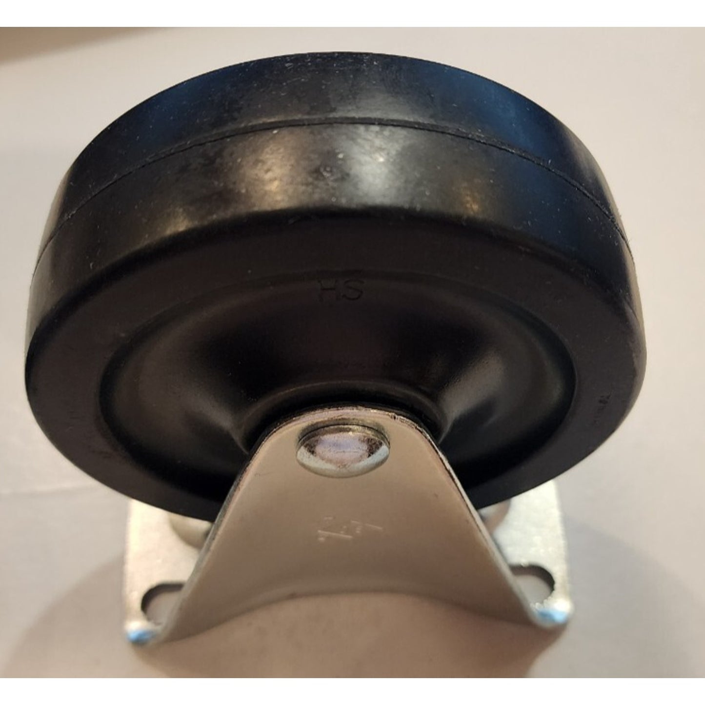 Lot of 2 - 4 inch - fixed position - hard rubber - casters - Black