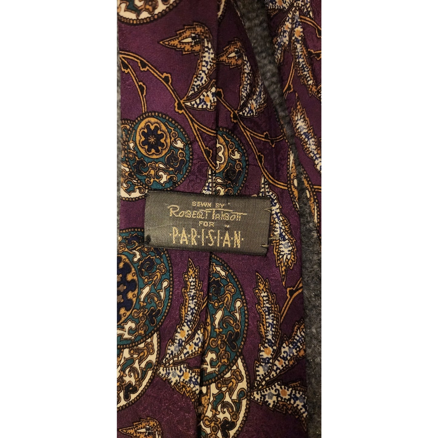 Robert Talbott Parisian Men Silk Necktie Made in USA Classic Business Formal Tie