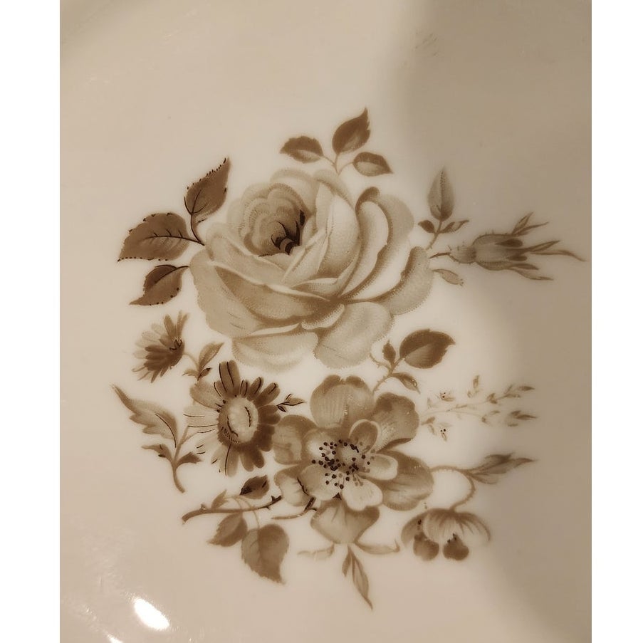 Vintage T Kronester Bavaria Sophia Silver Trim Serving Plate Germany