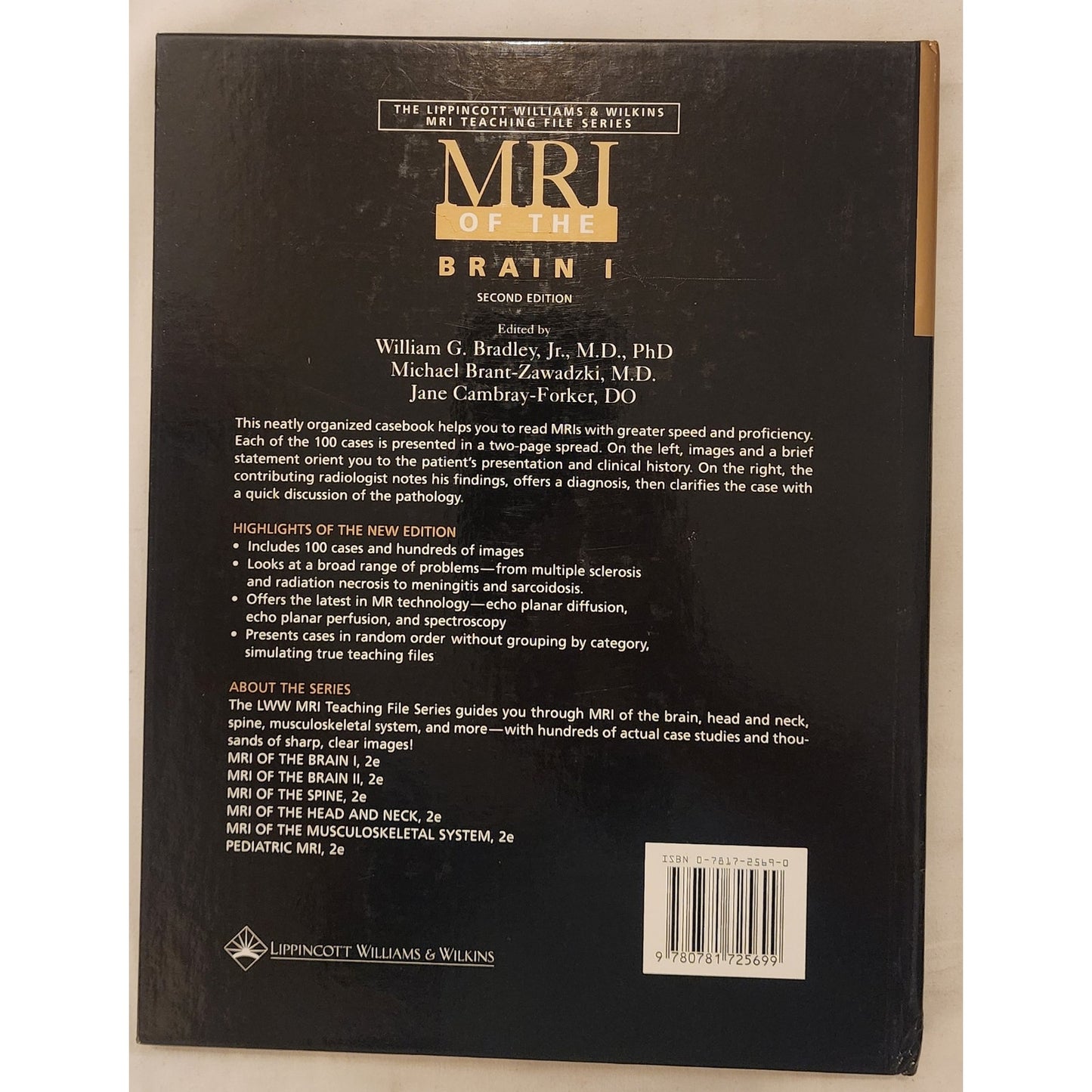 MRI of the Brain Volume 1 and 2 Set 2nd Ed 2001 Hardcover Like New