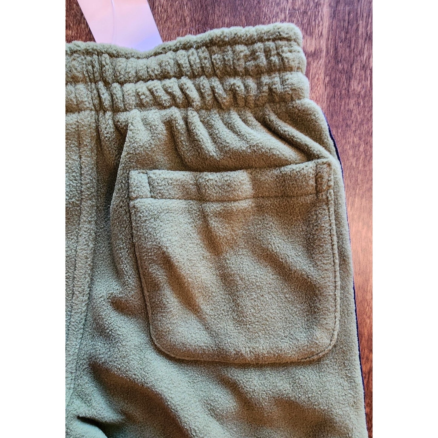 OLD NAVY KIDS Fleece Pants - 25 - Green w Navy Stripes - Size 4T - Pocket