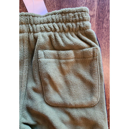 OLD NAVY KIDS Fleece Pants - 25 - Green w Navy Stripes - Size 4T - Pocket