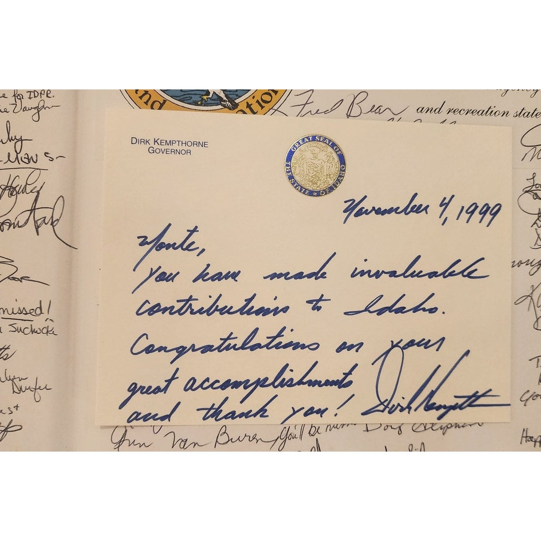 So Incredibly Idaho! Presentation Copy w/ Governor Letter & Signatures HC 1999