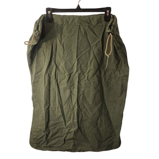 Military‑Style Canvas Duffel Bag Green Drawstring 24x30 Heavy Duty