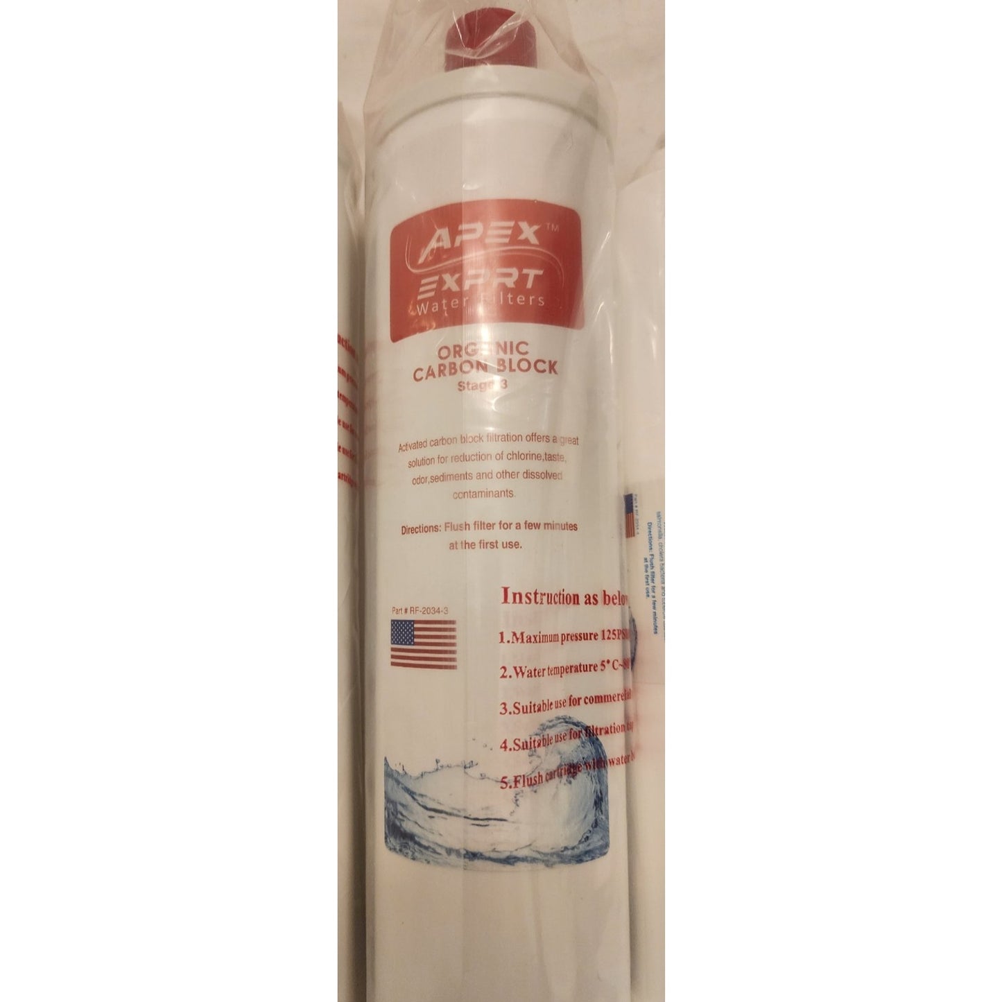 Apex - RF-2034 - Undersink Pre-Filters, 4 pack Replacement Cartridges, Steps 1-4