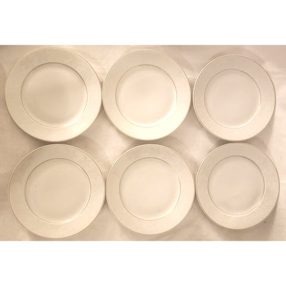 Rosenthal Aida White Velvet Bread Plates Set of 6 – Gold Trim – Excellent