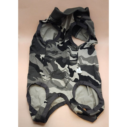 Camo Dog Outfit - Large Size - Cute! - With Snap together opening