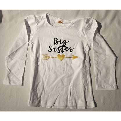 Toddler Baby Girls Little Sisters Shirt/Floral Skirt Outfit - Cute - 3-4T