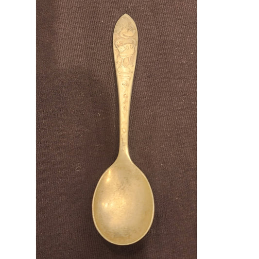 Vintage 1930s Mickey Mouse Branford Silverplate Spoon Vertical Letters 5.5 In