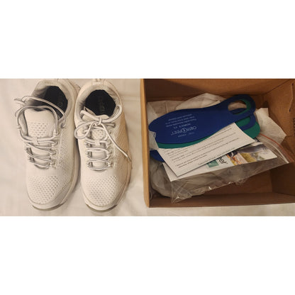 OrthoFeet Wander Women’s 8.5 White Orthopedic Comfort Shoes with Insoles