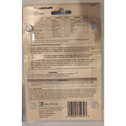 PlumbCraft Water Saver 3" Toilet Flapper Select - Universal - Replacement