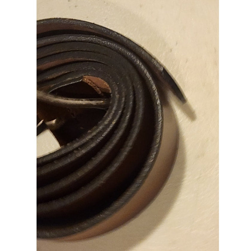Faded Glory Womens Size 2XL Brown Belt Brushed Silver Heart Buckle Western Boho