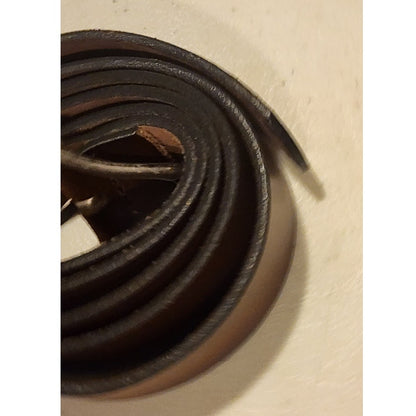 Faded Glory Womens Size 2XL Brown Belt Brushed Silver Heart Buckle Western Boho