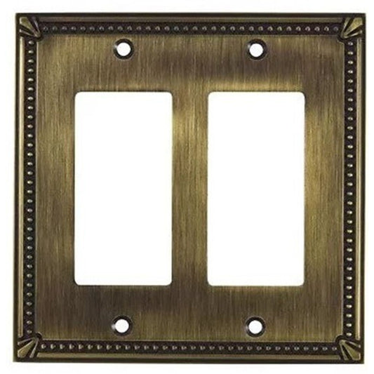 Richelieu - BP8611195 - Double Switch Plate - Decorative Plate - Brass