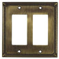 Richelieu - BP8611195 - Double Switch Plate - Decorative Plate - Brass