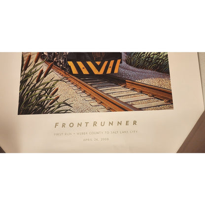 Vintage 2008 Utah Transit Authority FrontRunner Commuter Rail Poster UTA Boxed