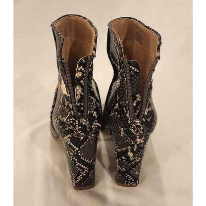 Steve Madden Retrograde Snake Print Ankle Boots Women's Size 5.5 M Grey