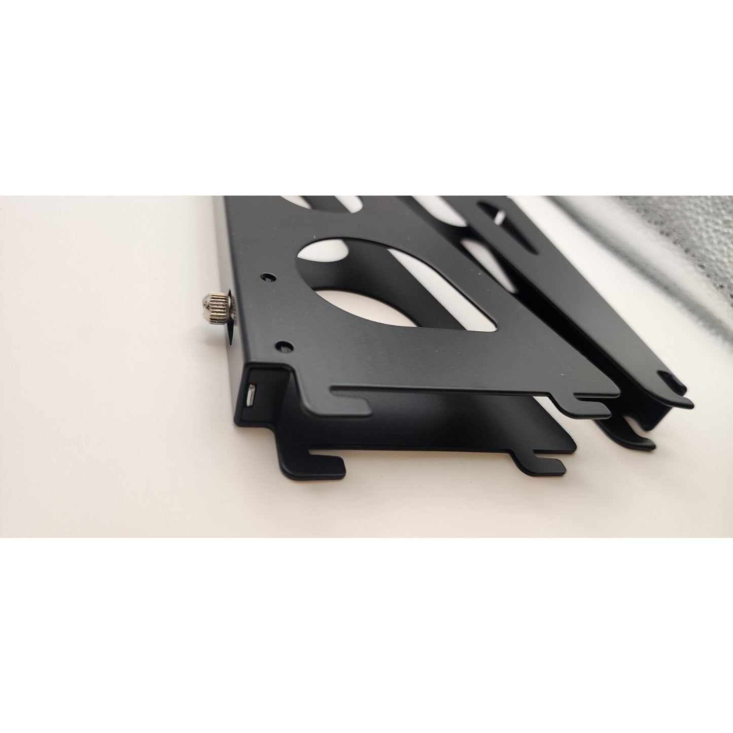 4 -Black Metal Shelf Brackets, Double Track -12 " long -4" tall - 3/4" Wide