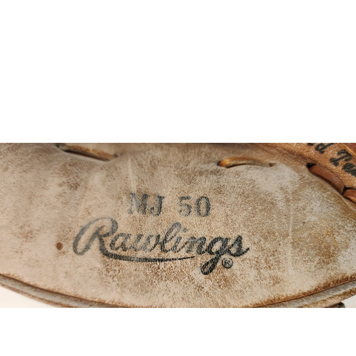 Vintage Rawlings Jerry May Professional Model MJ50 Catchers Mitt Baseball Glove