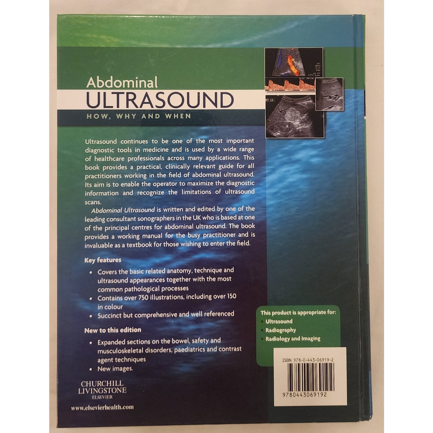 Abdominal Ultrasound: How, Why and When 3rd Edition Jane Bates Hardcover