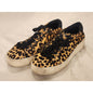 Steve Madden Bertie-L Leopard Calf Hair Platform Sneakers Women's Size 6