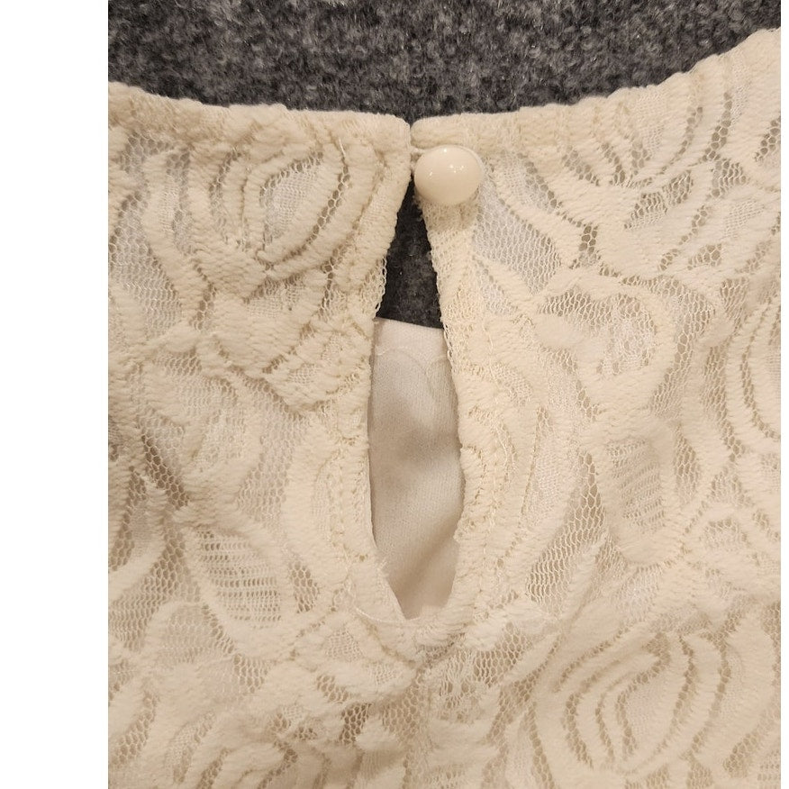 Wet Seal Womens XS White Crochet Lace Sleeveless Mini Dress Lined JD1088C40WS