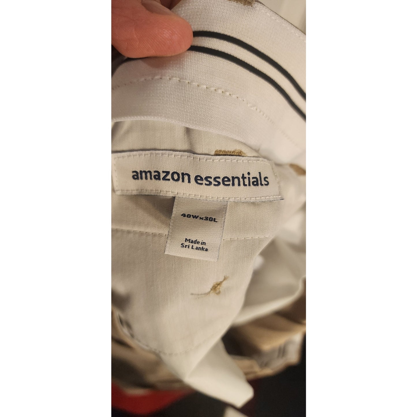 Amazon Essentials Mens Straight Fit Chino Pants Khaki Brown NWT Size 40x30