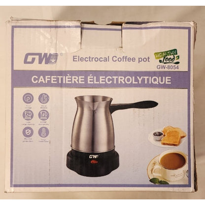 Electric Turkish Coffee Maker- 600ml -Stainless Steel- Stay Cool Handle- GW-8054