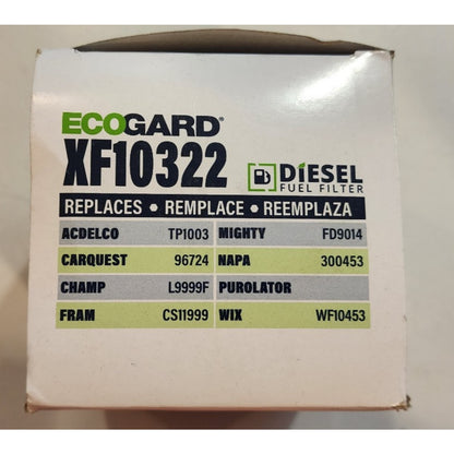 Ecogard - XF10322- Premium Diesel Fuel Filter- Replacement Gold Standard Quality