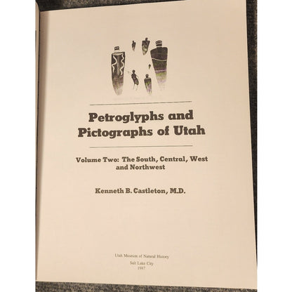 Petroglyphs and Pictographs of Utah Vol 1 & 2 Book Set Castleton 1984 1987