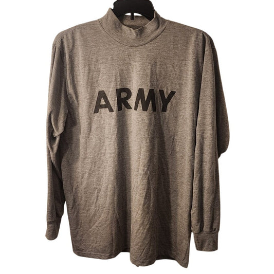 US Army PFU Long Sleeve Shirt Gray Size XL (Measured) – Physical Fitness Uniform