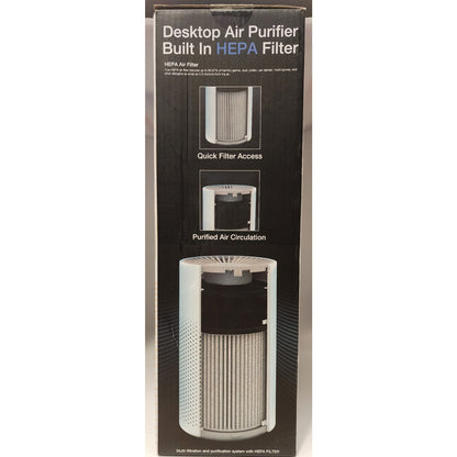 Vivitar - Purity-Air Desktop Air Purifier - Built in HEPA Filter - White
