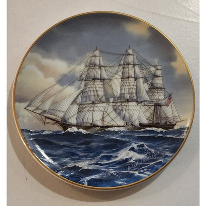 Danbury Mint Great American Sailing Ships Miniature Plate CHALLENGE Japan