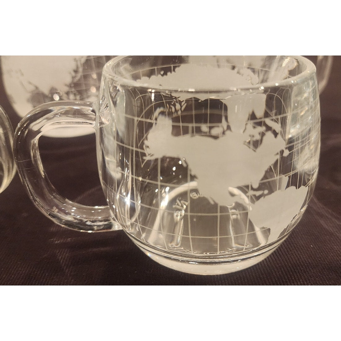 Nestlé Co., Inc. World Map Glass Mugs – Set of 5 – Vintage Globe Cups