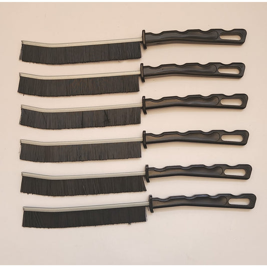 pk of 6 - Crevice Cleaning Brushes - Black - Hard Brisles - Cleaning Tools