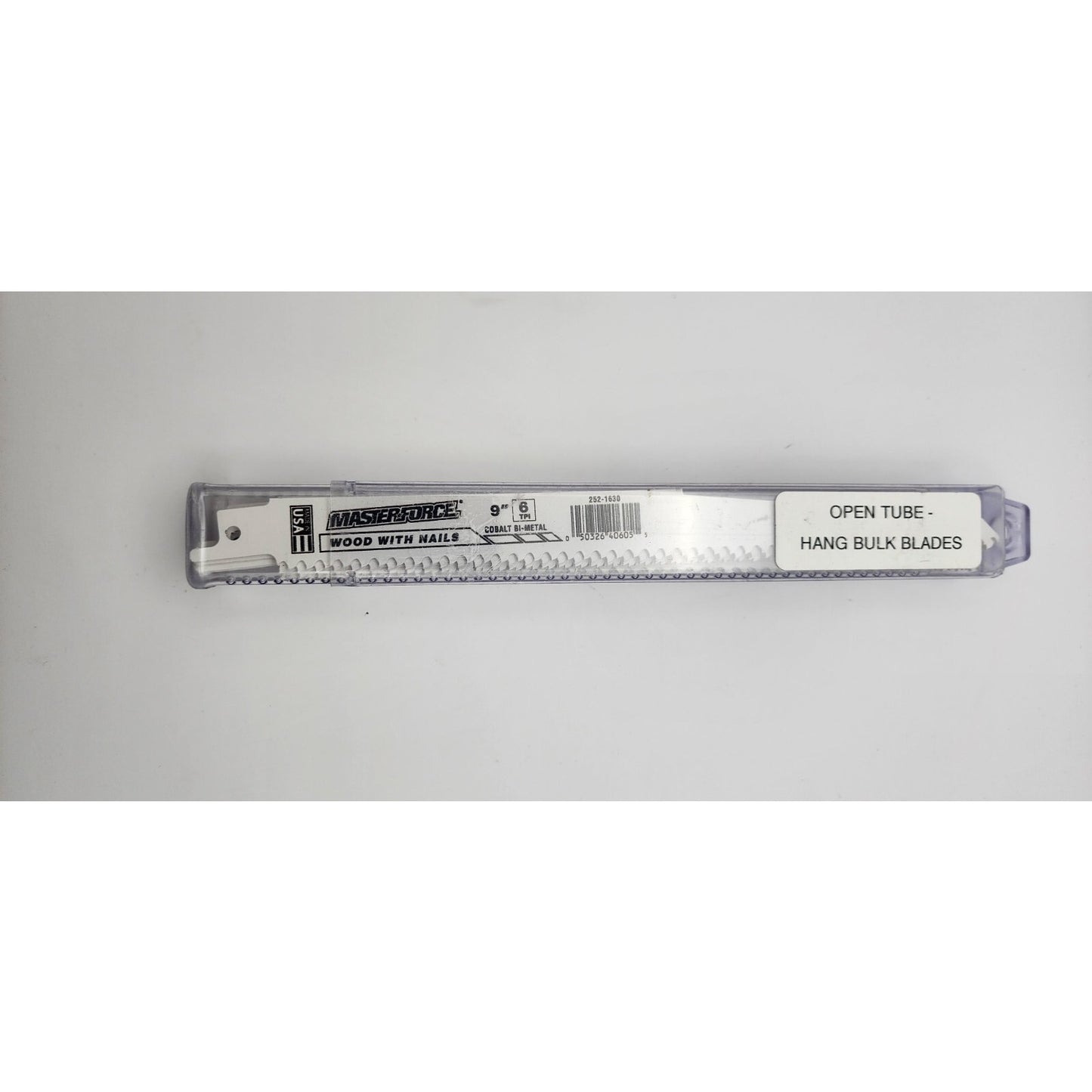 Pkg of 15, MASTERFORCE 9" Cobalt Bi-Metal Reciprocating Saw Blades -Wood W/Nails