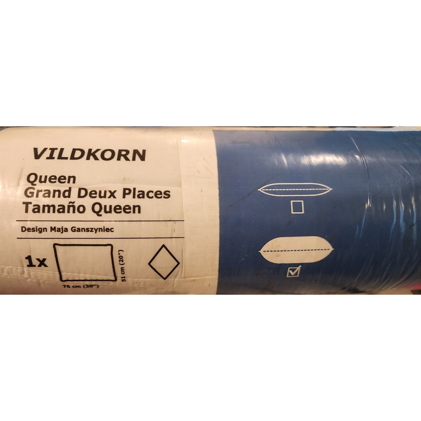 IKEA Vildkorn Pillow Queen High Side Back Sleeper New Sealed 23229