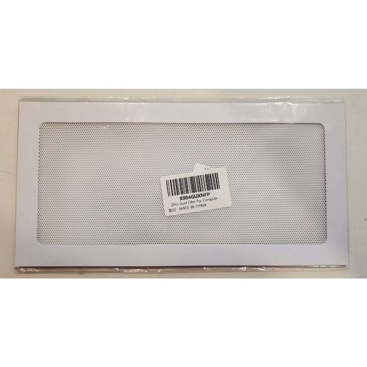 2-Pack - 9.5 x 4.75 in - Magnetic PVC Fan Dust Filters White for PC Case Cooling