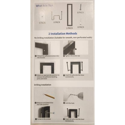 For 8 lids (2X4) -Adjustable Pot Lid Organizer Rack - For Cabinet Door or Wall