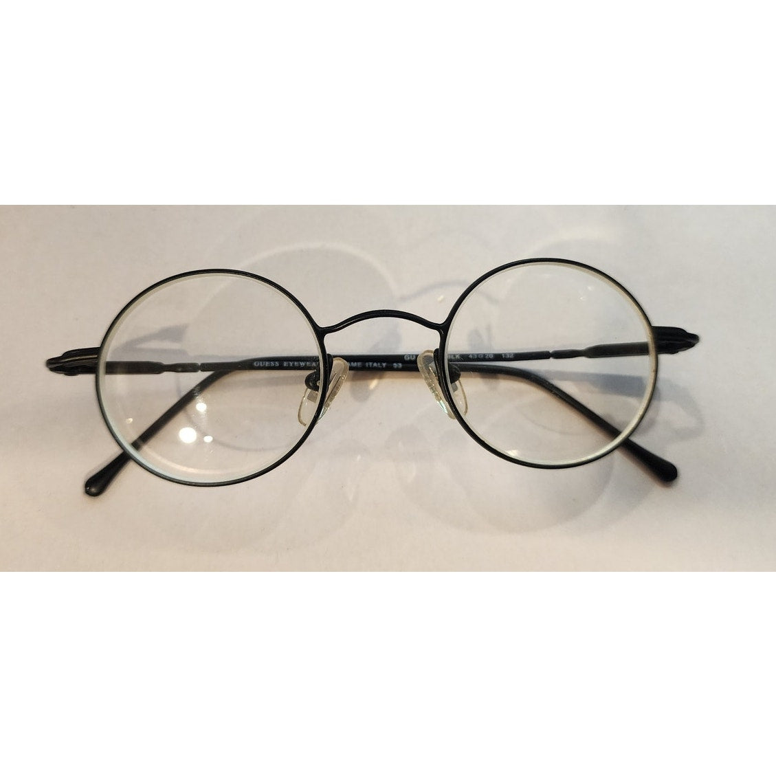 Guess Eyewear GU 532 BLK Designer Black Eyeglass Frames Italy 53-20-132