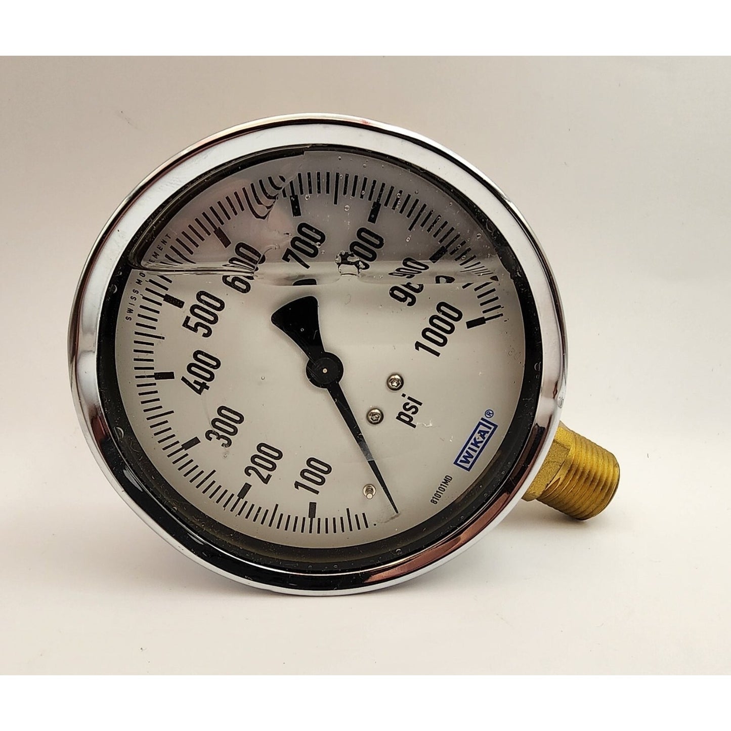 Wika Pressure Gauge - 810101MD - Oil Filled Guage - 1000 PSI - 5/8"