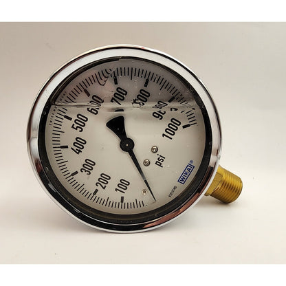 Wika Pressure Gauge - 810101MD - Oil Filled Guage - 1000 PSI - 5/8"