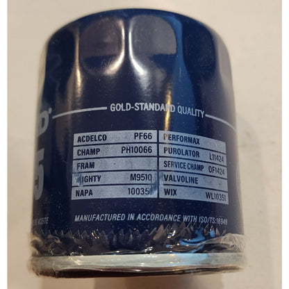 Ecogard- Genuine Engine Oil Filter- X11715- Gold Quality- Rep. ACDELCO PF66, +