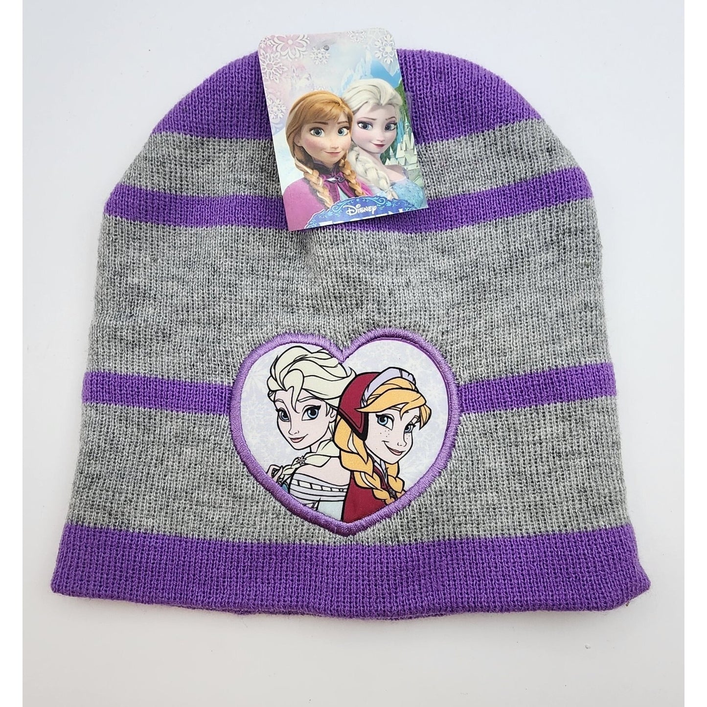 Disney Parks - Frozen Beenie Hat - Winter - Purple and Gray - One Size Fits Most