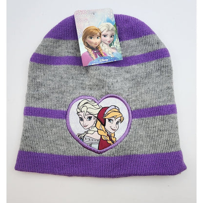 Disney Parks - Frozen Beenie Hat - Winter - Purple and Gray - One Size Fits Most