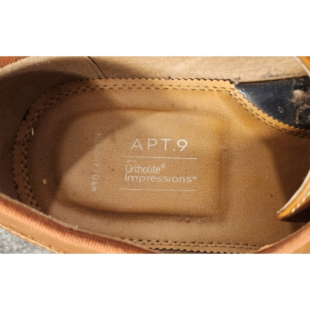 Kohls Campton Cognac Mens Size 11 Med Brown Casual Oxford Shoes RN 73277