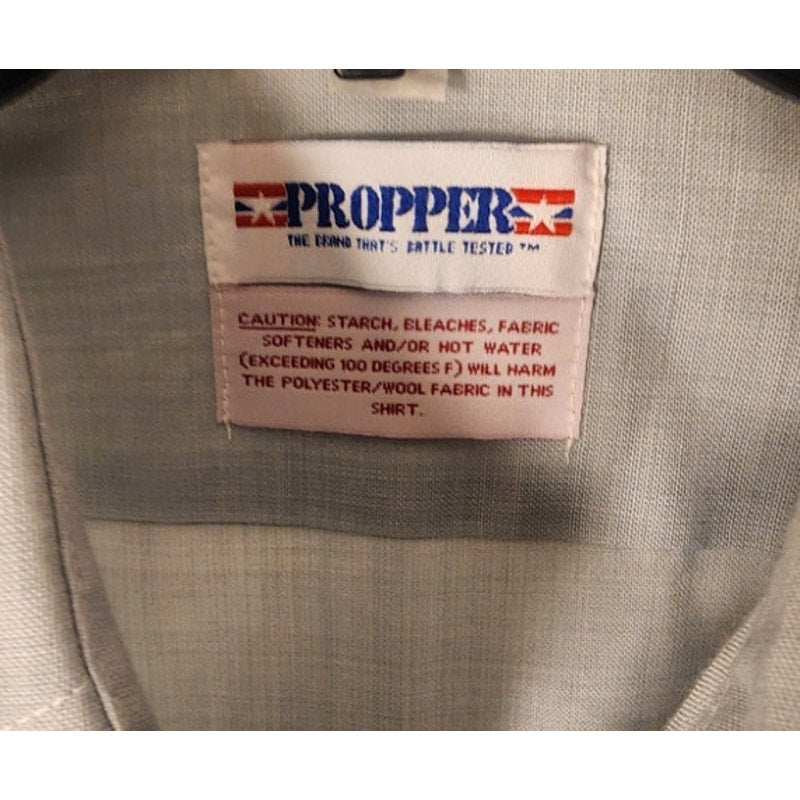 Propper Green Tactical Military Work Shirt Short Sleeve Button Up Size 16