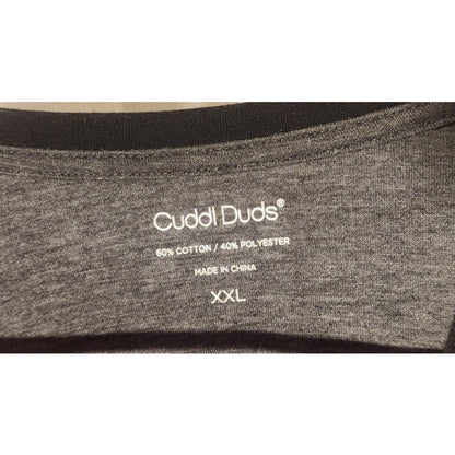 Cuddl Duds Mens XXL Black Long Sleeve Crewneck Top Thermal Base Layer Tee