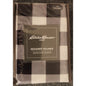 Eddie Bauer Top Treatment Valance Window Curtain Plaid Black White 86 x 15 NIP