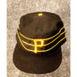 New Era Pittsburgh Pirates Fitted Hat Size 8 Black Gold Striped Cap MLB - Size 8